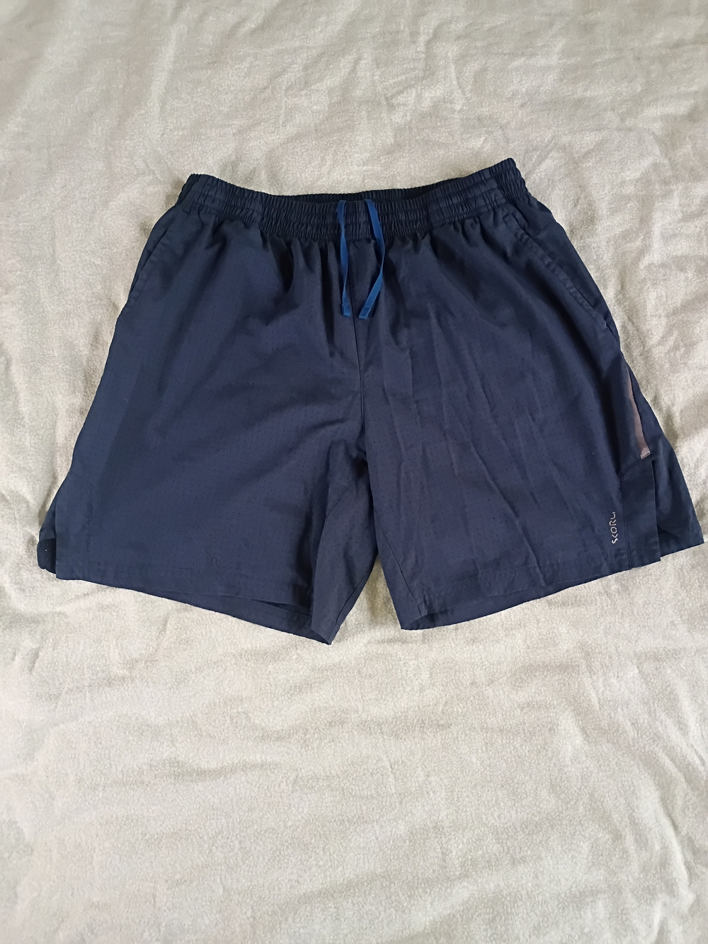 Skora Men's Navy Athletic Shorts with Drawstring